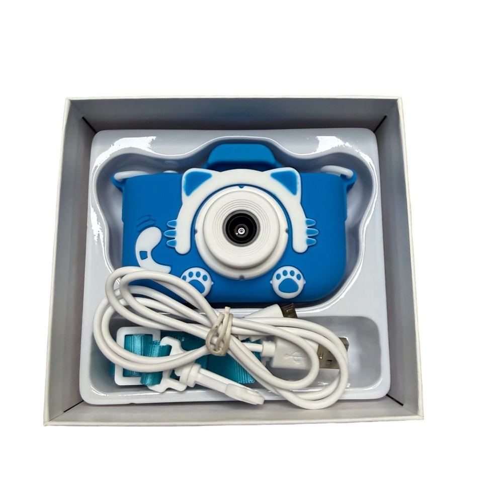 📸 Kids Digital Camera Blue Cat Design New In Box 🐱📸